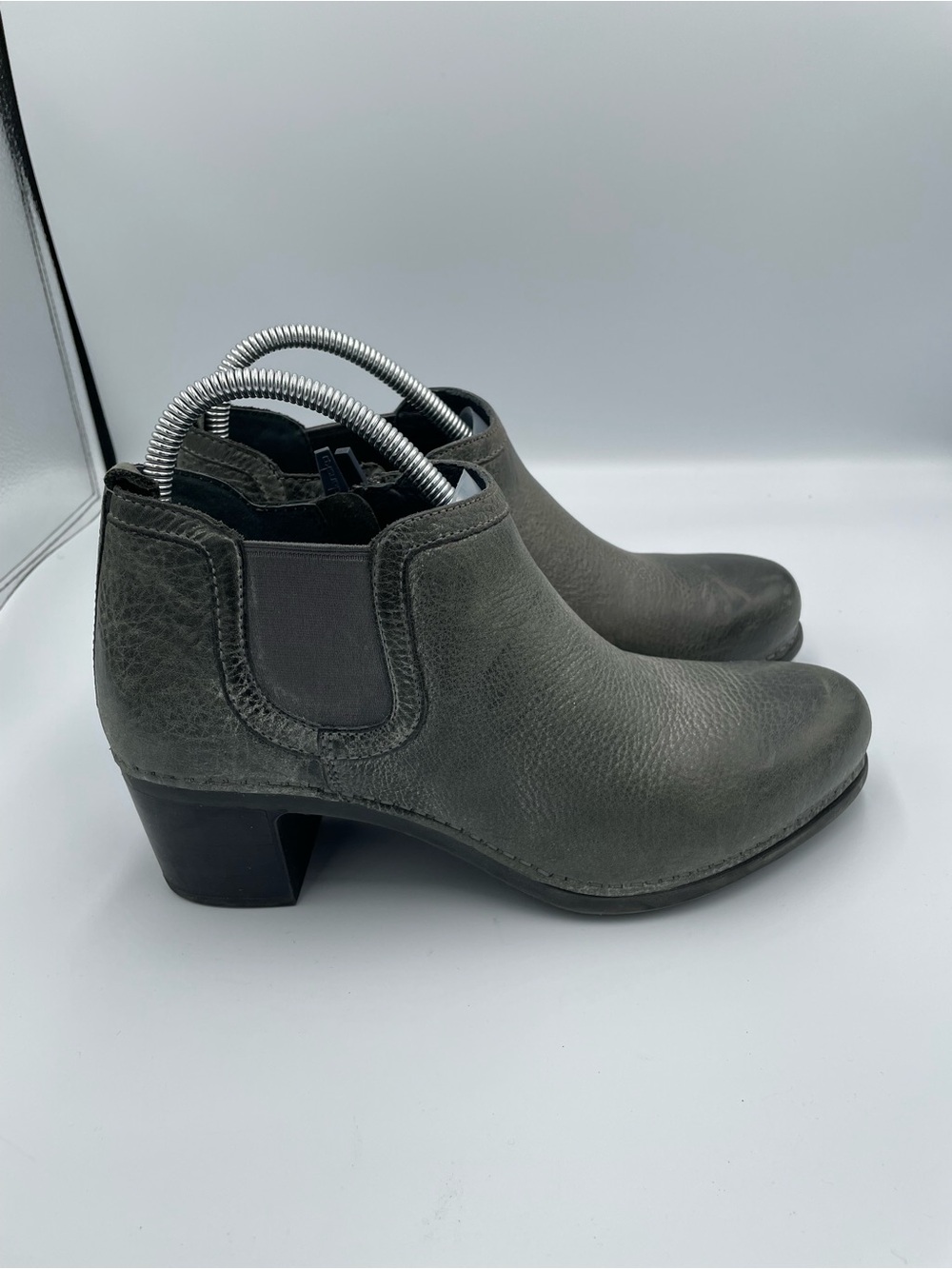 Dansko Harlene Bootie Gray Leather Size EU 39 US 9